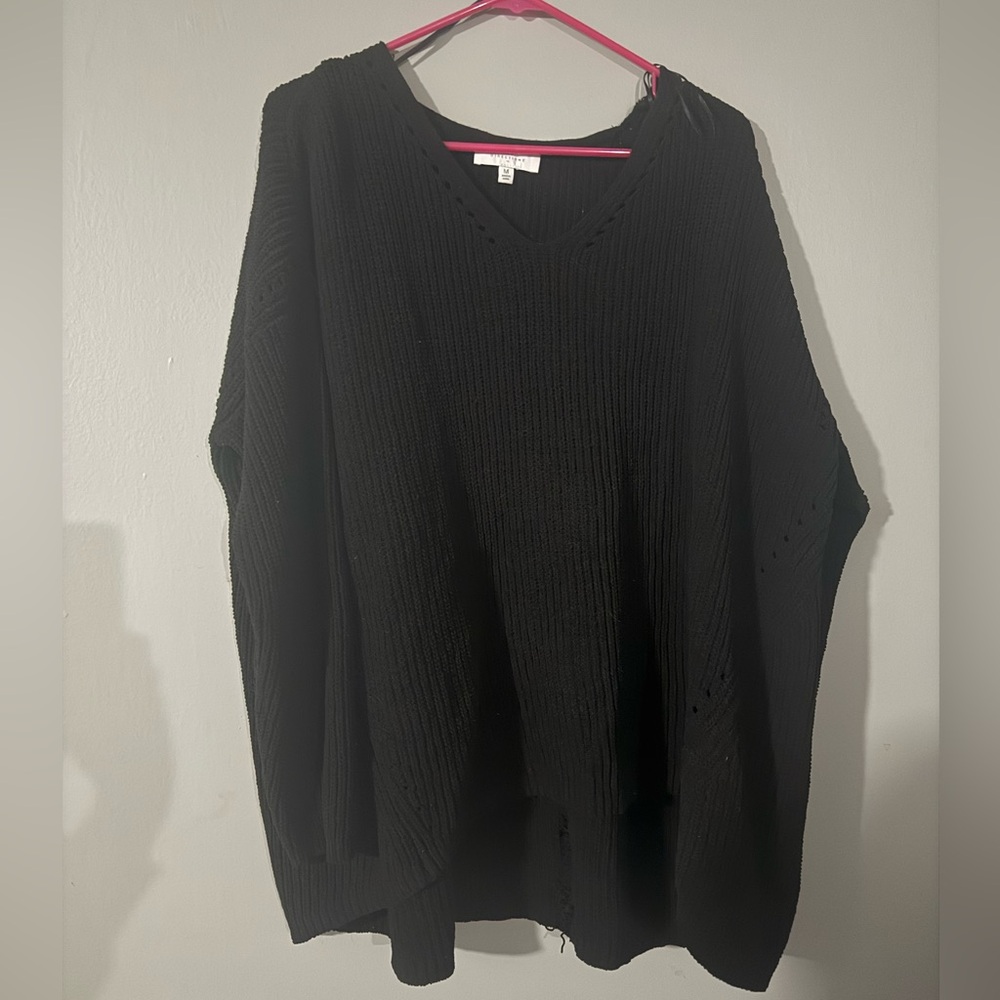 New Directions Black V-Neck Sweater